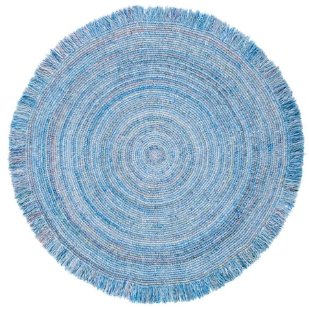 Safavieh 6 x 6 ft. Braided Hand Woven Round Area Rug, Blue BRD275M-6R